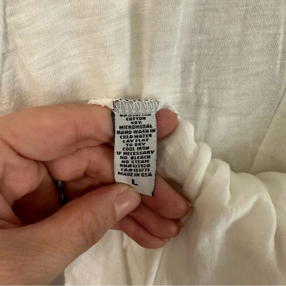 LaMade Revolve White Wide Strap Hi-Low Tunic Tank Size Large NWT - Picture 6 of 8